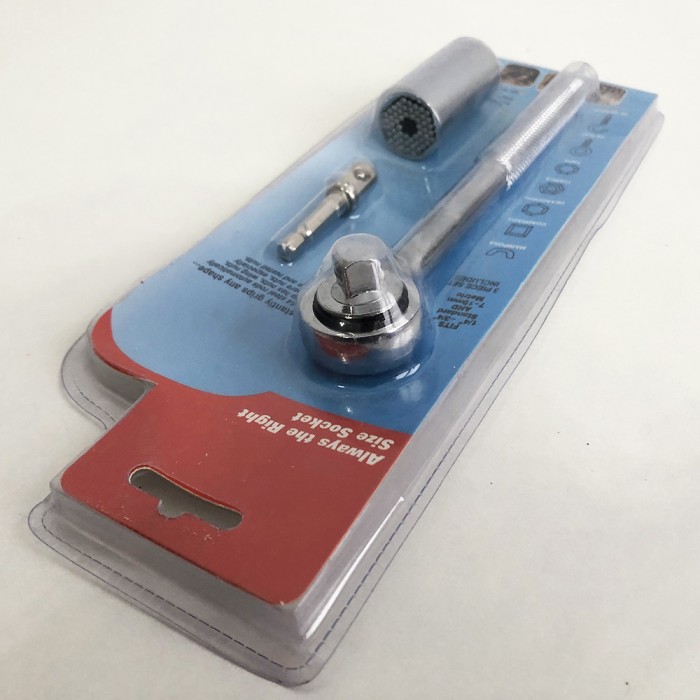 Тріскачка з універсальної головкою Instantly Grips any Shape 7-19 мм YK-47