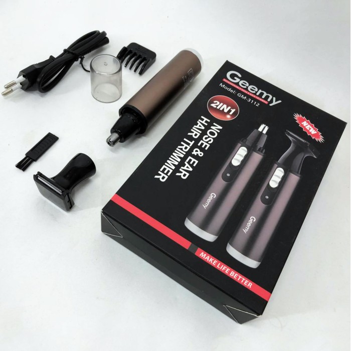 Тример для носа і вух для чоловіків GEMEI, Тример для вух на батарейках носа на акумуляторі MW-68