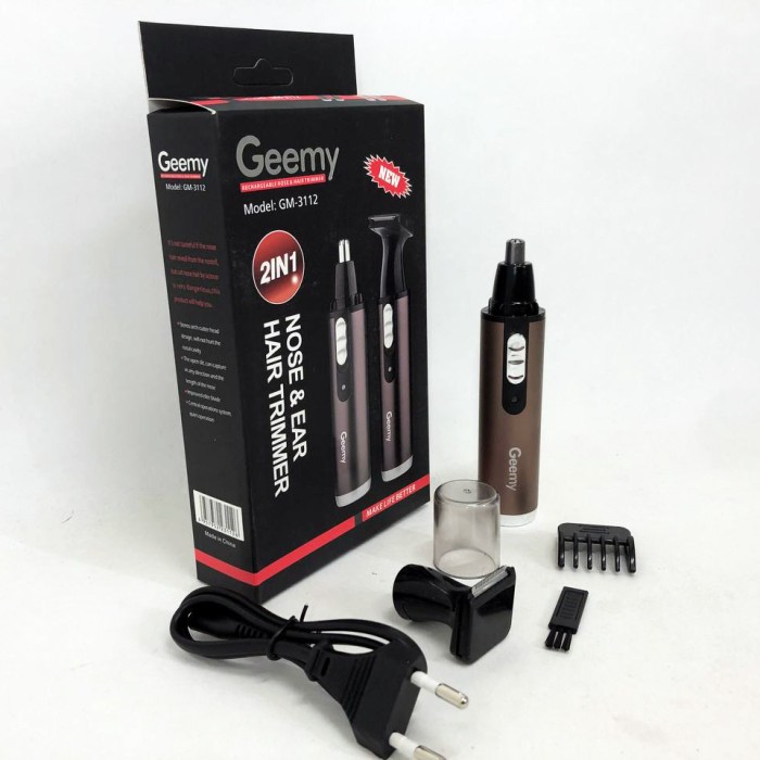 Тример для носа і вух для чоловіків GEMEI, Тример для вух на батарейках носа на акумуляторі MW-68