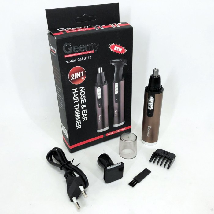 Тример для носа і вух для чоловіків GEMEI, Тример для вух на батарейках носа на акумуляторі MW-68