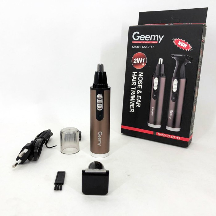 Тример для носа і вух для чоловіків GEMEI, Тример для вух на батарейках носа на акумуляторі MW-68