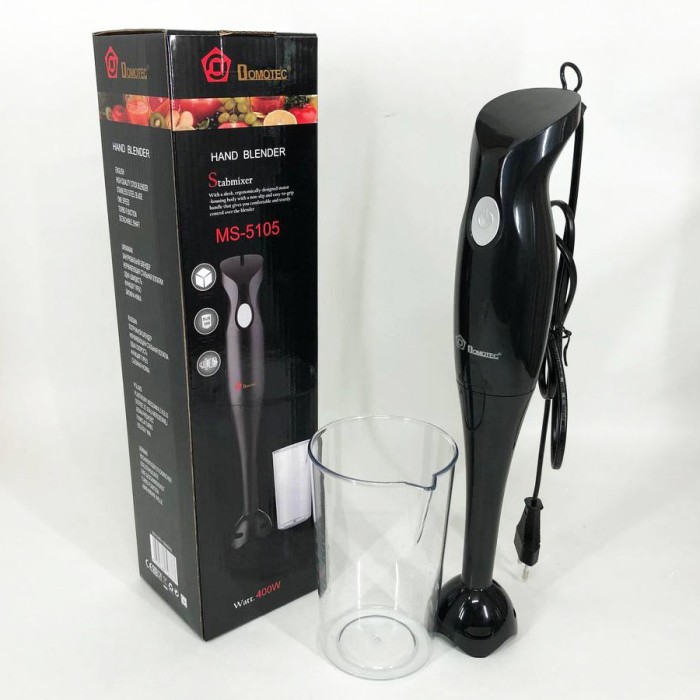 Блендер DOMOTEC MS-5105 400Вт зі склянкою, гарний занурювальний блендер для дому, електричний блендер
