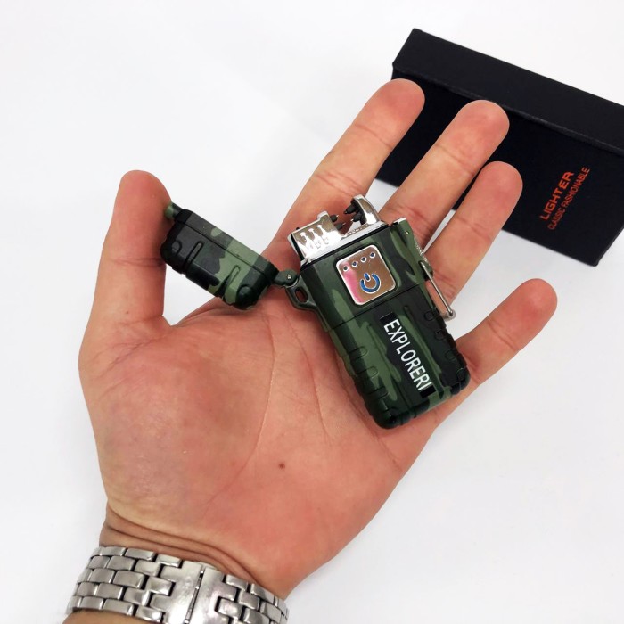 Запальничка usb імпульсна JL317 Explorer, Водонепроникна електроімпульсна запальничка SJ-49