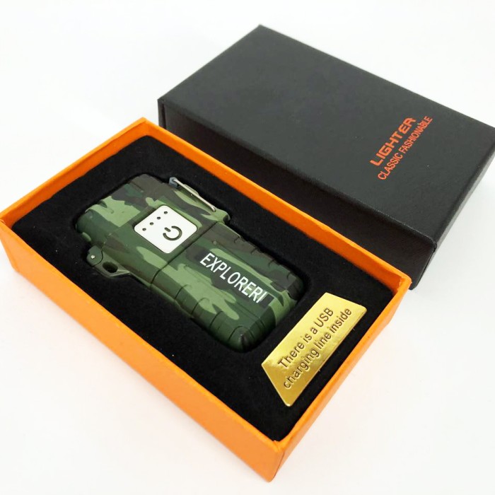 Запальничка usb імпульсна JL317 Explorer, Водонепроникна електроімпульсна запальничка SJ-49