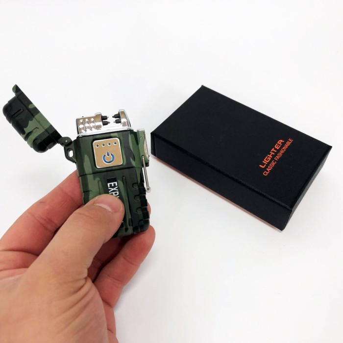 Запальничка usb імпульсна JL317 Explorer, Водонепроникна електроімпульсна запальничка SJ-49