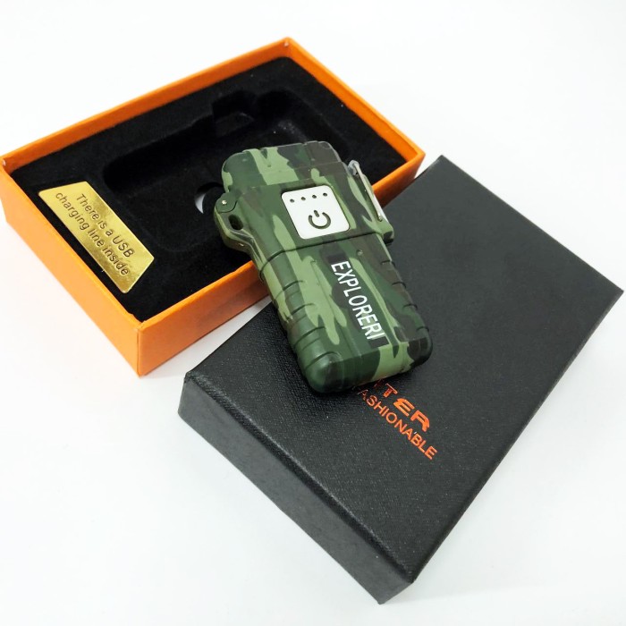 Запальничка usb імпульсна JL317 Explorer, Водонепроникна електроімпульсна запальничка SJ-49