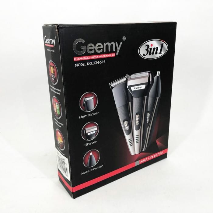Бритви електричні GEMEI GM-598, Машинки для стрижки бороди професійні, Тример з QM-936 регульованою довжиною