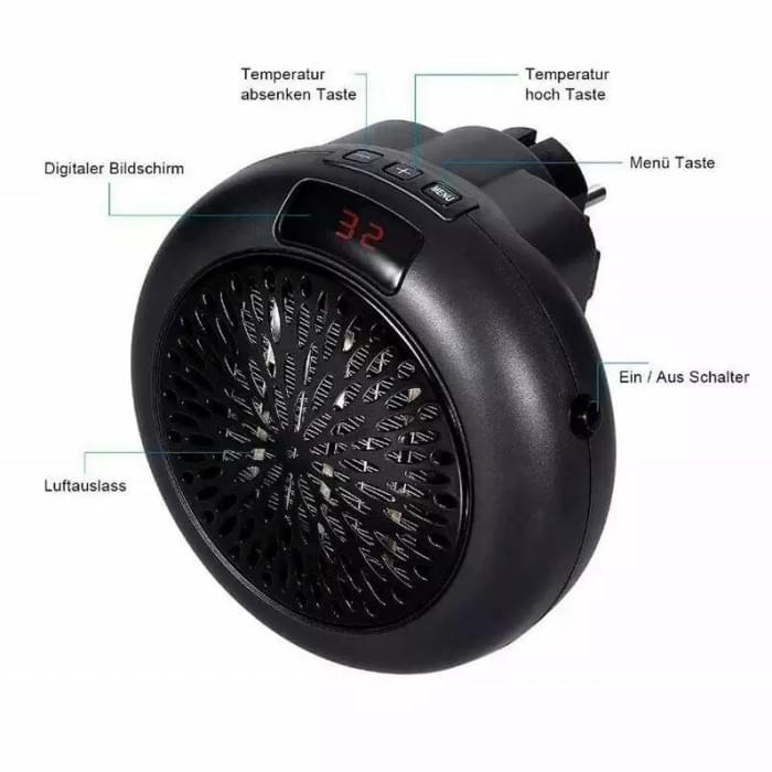 Портативний обігрівач вентилятора для гарячого обігріву Wonder Heater 900 Вт, Тепловентилятор BG-858 для дому