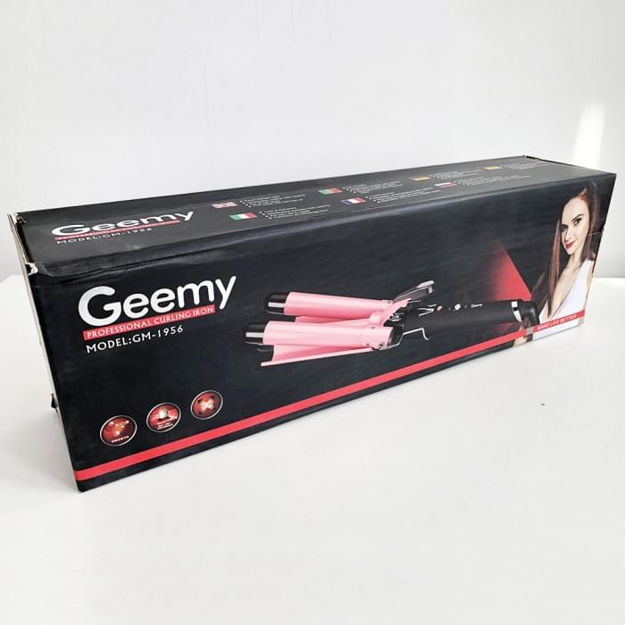 Щипці для волосся GEMEI GM-1956-25 тройная, Гофре для прикореневого об'єму, Гребінці щипці MR-411 для волосся