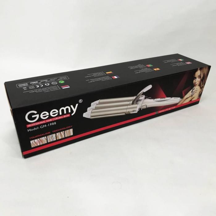 Щипці гофре для об'єму волосся GEMEI GM-1988-25, Плойка-щипці для волосся, Плойка LJ-339 для локонів
