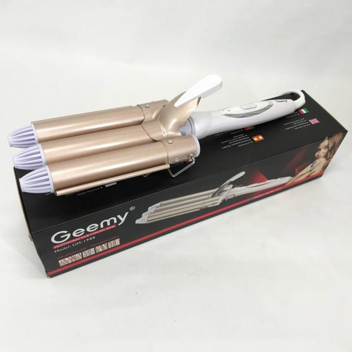 Щипці гофре для об'єму волосся GEMEI GM-1988-25, Плойка-щипці для волосся, Плойка LJ-339 для локонів