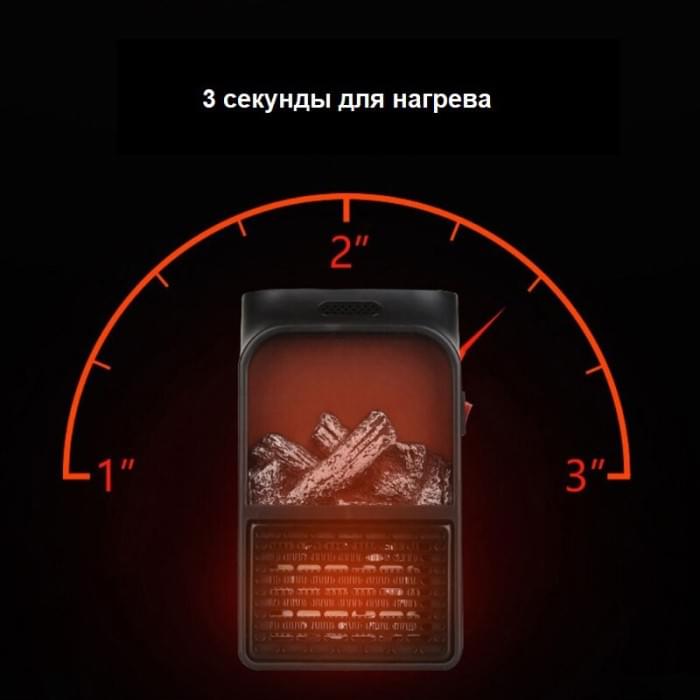 Тепло обігрівач Flame Heater 1000 Вт, Обігрівач для дому, UR-254 Повітряний тепловентилятор