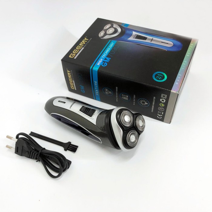 Електробритва GEEMY GM-7090 3 в 1 тример, бездротова електробритва, Тример для вусів Blue