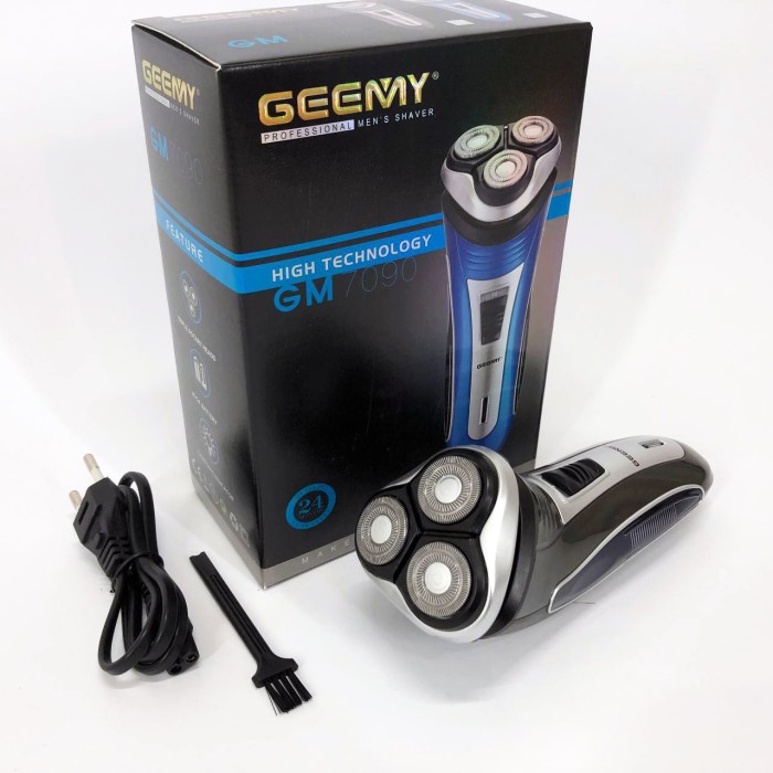 Електробритва з бритвеною насадкою, Чоловіча бездротова машинка для бороди, Електробритва акумуляторна AM-33