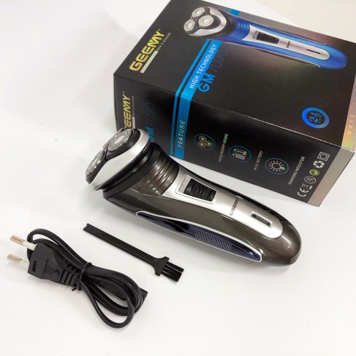 Електробритва з бритвеною насадкою, Чоловіча бездротова машинка для бороди, Електробритва акумуляторна AM-33