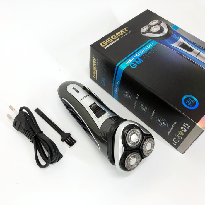 Електробритва з бритвеною насадкою, Чоловіча бездротова машинка для бороди, Електробритва акумуляторна AM-33