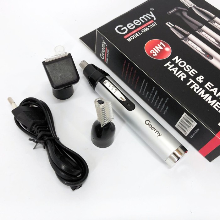 Тример для стрижки брів і носа GEMEI, Тример для носа 3в1 і вух професійний LZ-26