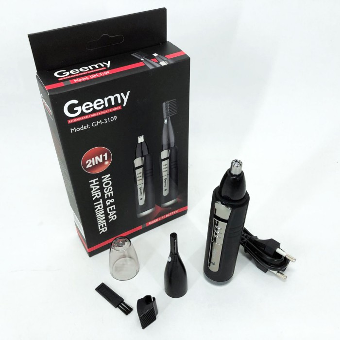 Електричний тример для волосся в носі GEMEI, Тример для видалення волосся з носа, скронь і шиї FX-36