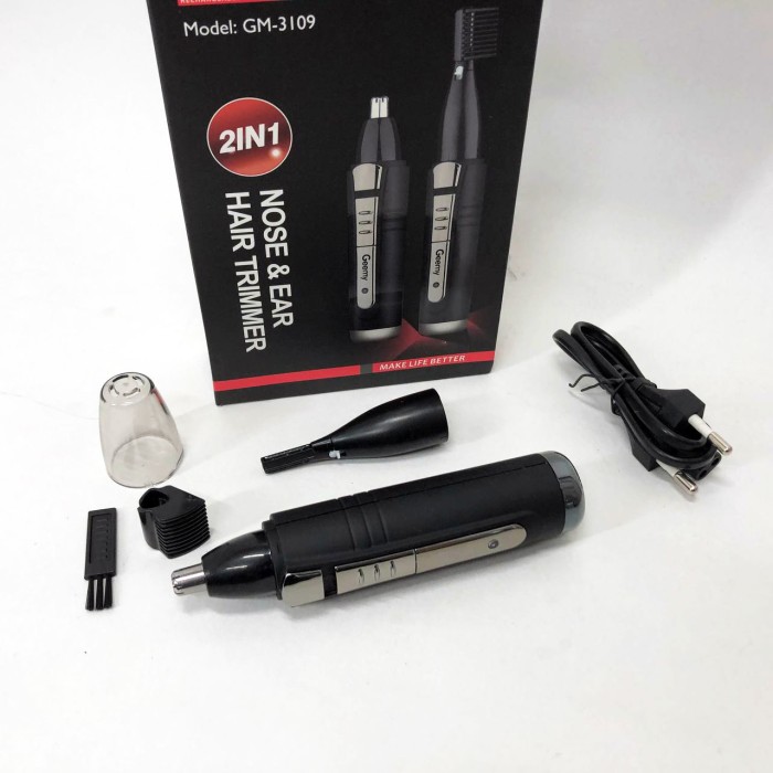 Електричний тример для волосся в носі GEMEI, Тример для видалення волосся з носа, скронь і шиї FX-36