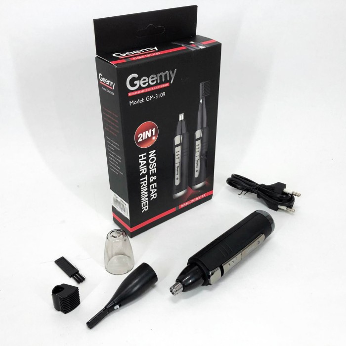 Електричний тример для волосся в носі GEMEI, Тример для видалення волосся з носа, скронь і шиї FX-36