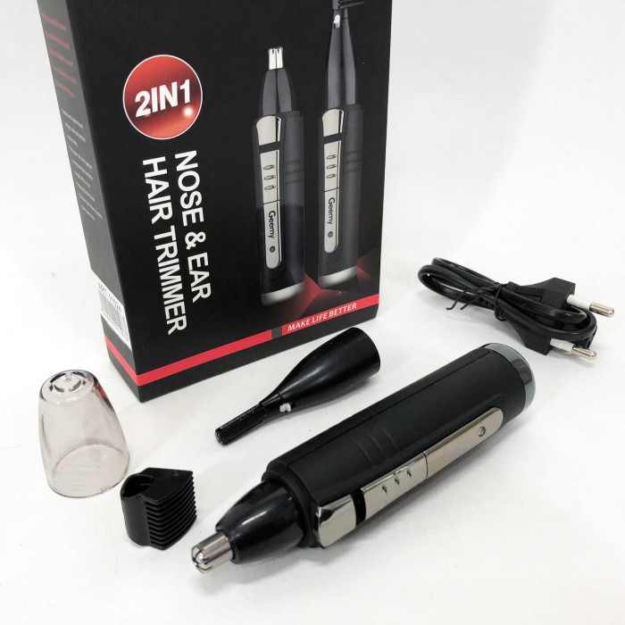 Електричний тример для волосся в носі GEMEI, Тример для видалення волосся з носа, скронь і шиї FX-36