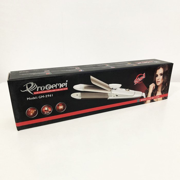 Праска гофре плойка для укладання GEMEI GM-2961, Плойка праска гофре випрямляч випрямляч CL-62