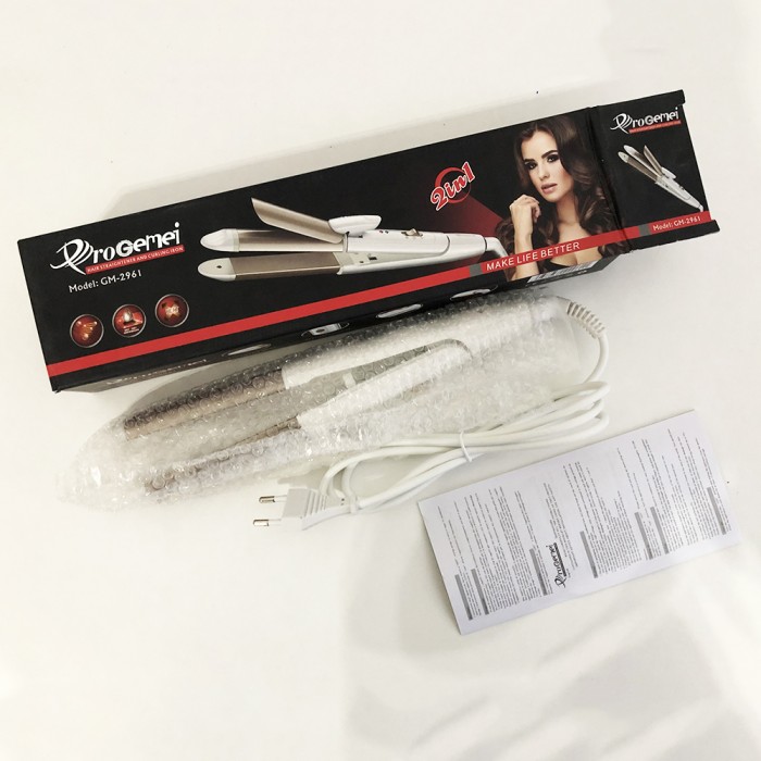 Праска гофре плойка для укладання GEMEI Випрямляч для волосся вирівнювання волосся QW-82