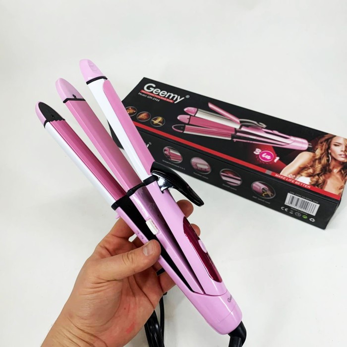 Праска плойка щітка для випрямлення волосся GEMEI GM-2966 3 в 1, Випрямляч для будь-якого типу волосся VT-81