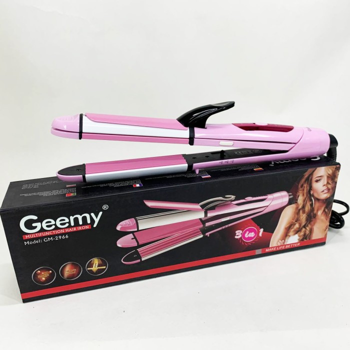 Праска плойка щітка для випрямлення волосся GEMEI GM-2966 3 в 1, Випрямляч для будь-якого типу волосся VT-81