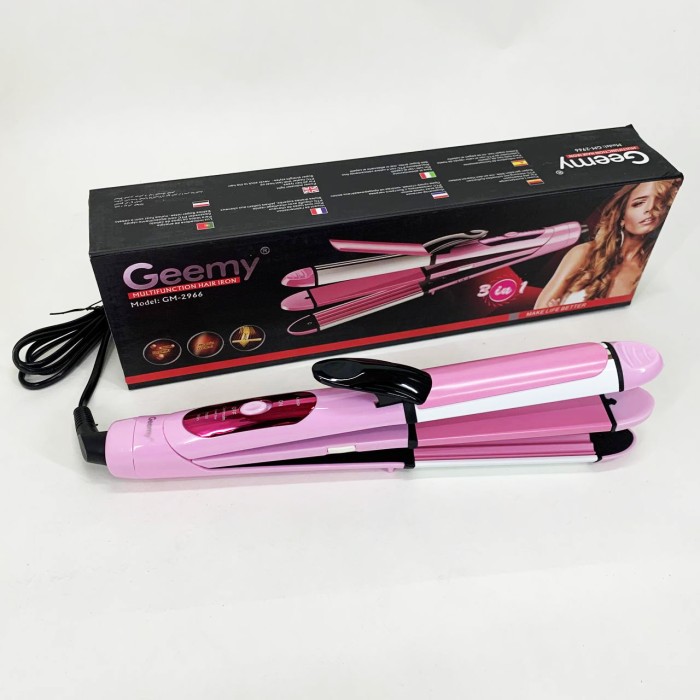 Праска плойка щітка для випрямлення волосся GEMEI GM-2966 3 в 1, Випрямляч для будь-якого типу волосся VT-81