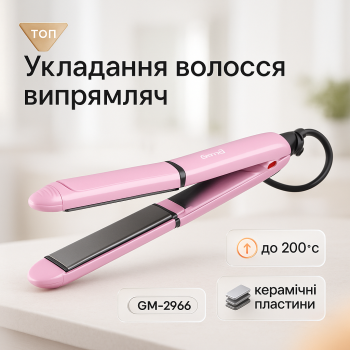 Праска плойка щітка для випрямлення волосся GEMEI GM-2966 3 в 1, Випрямляч для будь-якого типу волосся VT-81