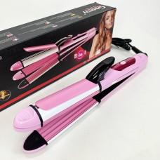 Випрямляч праска для короткого волосся GEMEI GM-2966 3 в 1, Праска для догляду за волоссям ZE-22