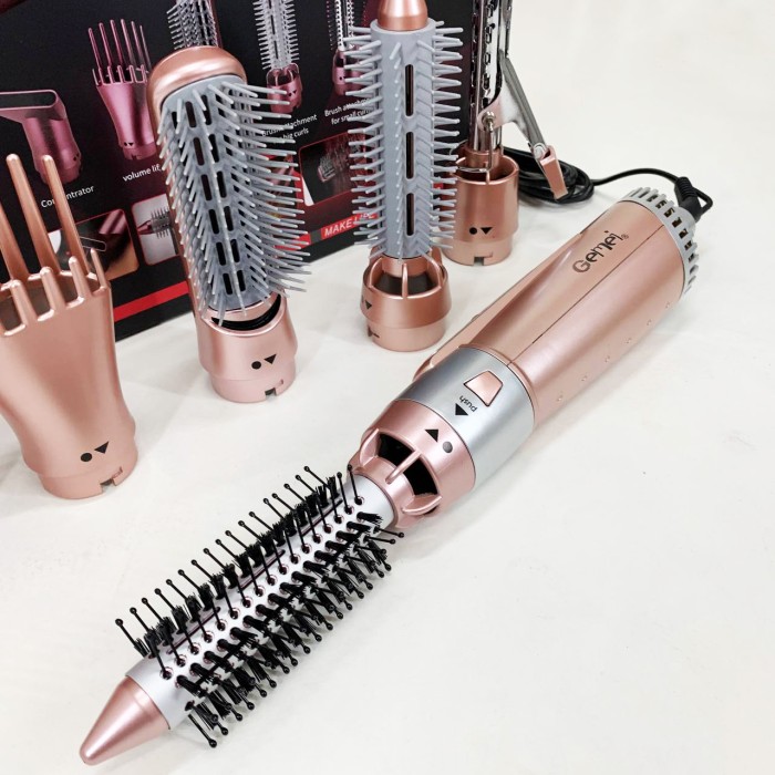 Фен-гребінець для швидкого укладання GEMEI, Функціональний професійний фен, Фен з потужним мотором QF-15