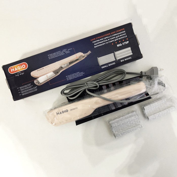 Праска гофре плойка для укладання MAGIO, Щипці для волосся Випрямляч для волосся поїздок LY-62