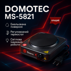 Електроплита настільна побутова DOMOTEC, Плита електрична потужна, Портативна електрична електроплита EF-19