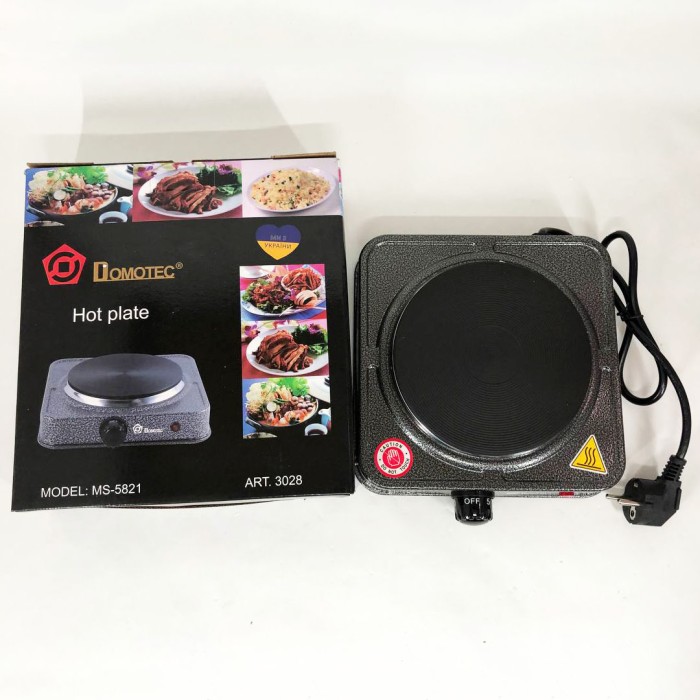 Зручна настільна плита для приготування страв DOMOTEC MS-5821 1000 Вт, Портативна плита електро VR-42