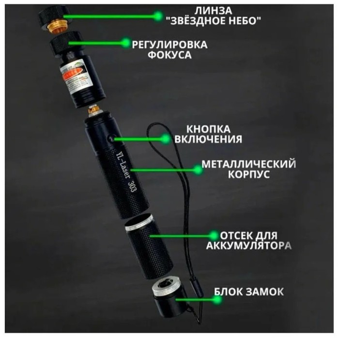 Лазерна указка у футлярі, Надпотужна лазерна указка Багатофункціональна XG-41