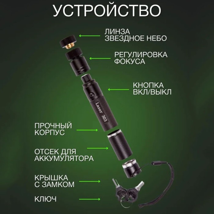 Лазерні указки police Green Laser Pointer JD-303, Багатофункціональна лазерна указка MZ-35