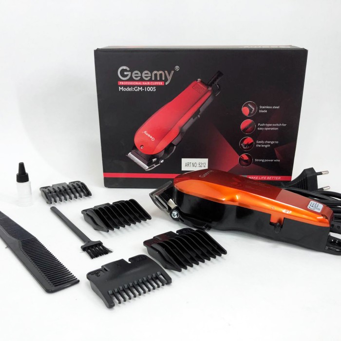 Професійна машинка для стрижки голови GEMEI GM-1005, Машинка для стрижки з безліччю насадок GR-21