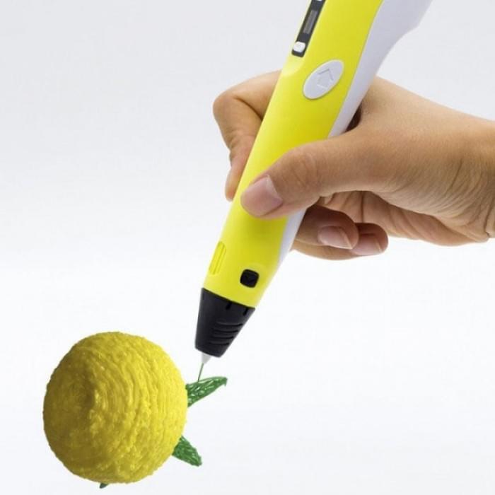 3d ручка на акумуляторі 3D ручка Smart 3D Pen 2 желтая, Хороша 3d ручка, 3d ручка VL-608 з дисплеєм
