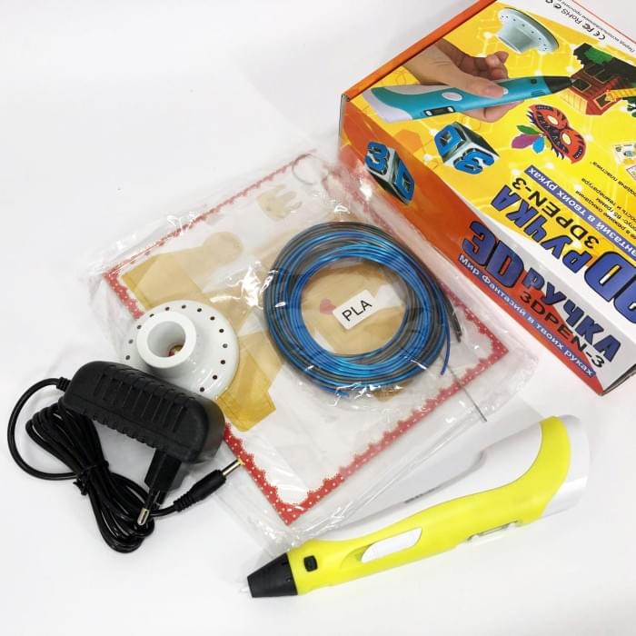 3d ручка на акумуляторі 3D ручка Smart 3D Pen 2 желтая, Хороша 3d ручка, 3d ручка VL-608 з дисплеєм