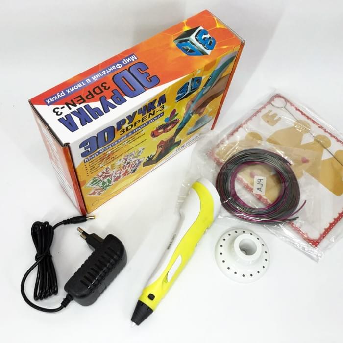 3d ручка на акумуляторі 3D ручка Smart 3D Pen 2 желтая, Хороша 3d ручка, 3d ручка VL-608 з дисплеєм