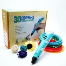 Сучасна акумуляторна 3d ручка 3D ручка Smart 3D Pen 2 голубая, Ручка 3d pen з ZN-134 lcd дисплеєм