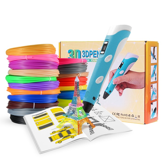 Трид ручка з lcd дисплеєм 3D, 3d ручка з дисплеєм, Акумуляторна 3д ручка Дитяча 3d GP-56