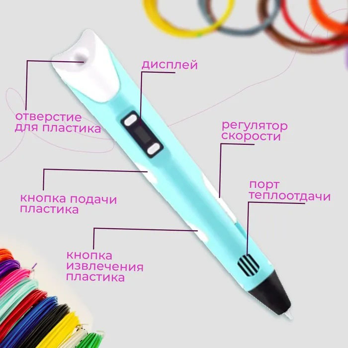 Якісна акумуляторна 3d ручка, Дитяча 3d ручка для малювання Дитяча з lcd дисплеєм YE-57