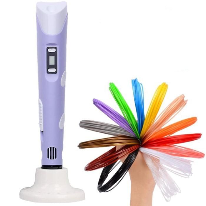 Дитяча 3d ручка для малювання 3D ручка Smart 3D Pen 2 фиолетовая, Зручна EQ-368 3d ручка