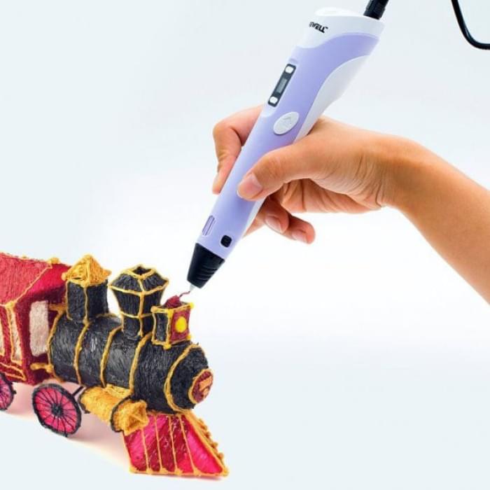Дитяча 3d ручка для малювання 3D ручка Smart 3D Pen 2 фиолетовая, Зручна EQ-368 3d ручка