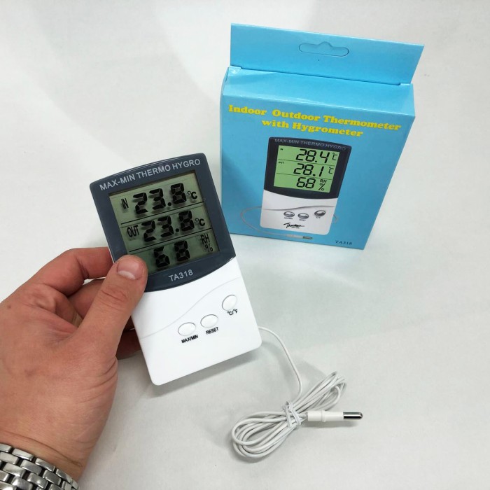 Гігрометр з температурою, Термометр цифровий для вимірювання повітря, Гігрометр із зовнішнім датчиком OR-63