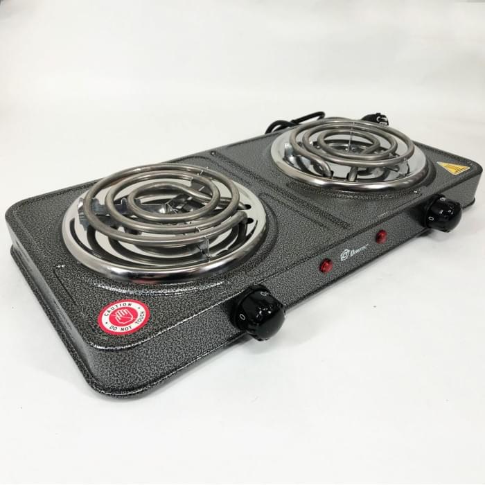 Електрична плита на дві конфорки для столу Domotec MS-5802 1000 Вт, Електроплита YT-775 настільна переносна