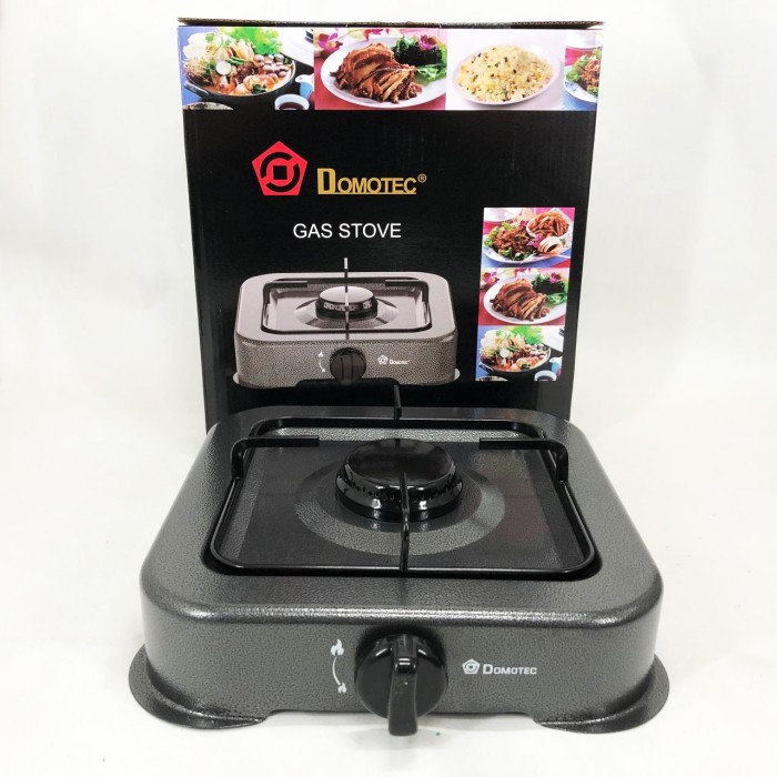 Газова плита DOMOTEC MS-6601 на 1 конфорку. Колір: сірий JN-12